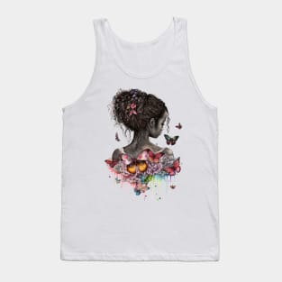 Butterfly Black Girl #3 Tank Top